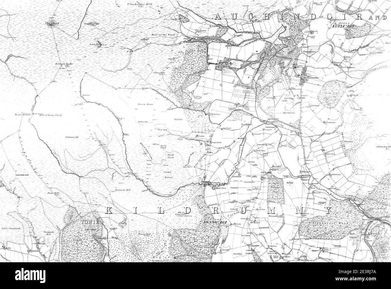 Map of Aberdeenshire OS Map name 05100, Ordnance Survey, 18681874
