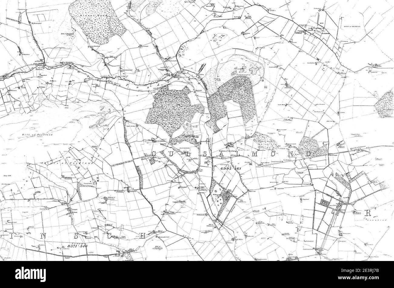 Map Of Aberdeenshire Os Map Name 035 00 Ordnance Survey 1868 1874 2E3RJ7B 
