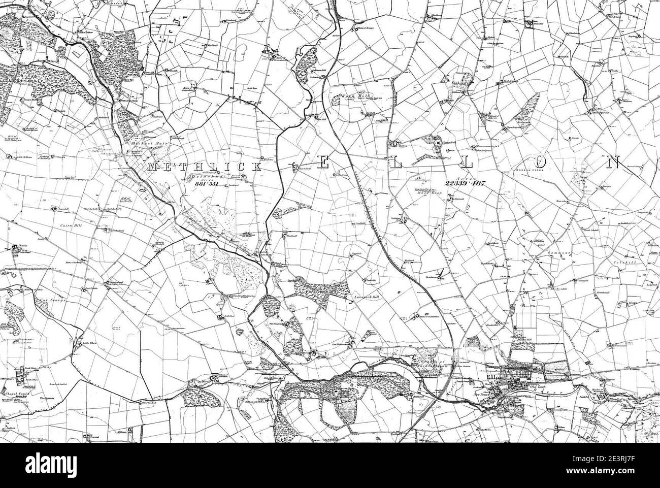 Map of Aberdeenshire OS Map name 03800, Ordnance Survey, 18681874