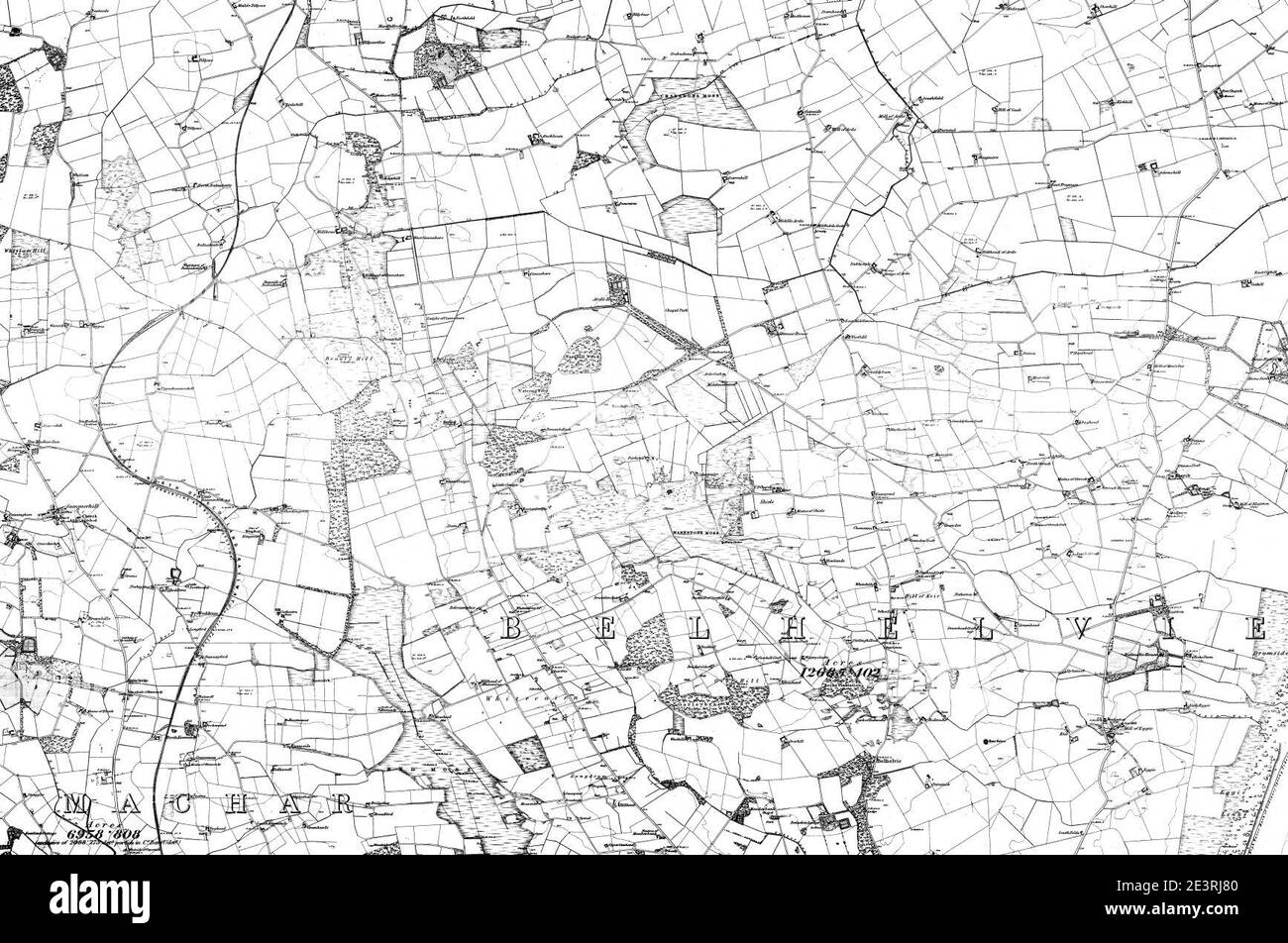 Map Of Aberdeenshire Os Map Name 056 00 Ordnance Survey 1868 1874 2E3RJ80 
