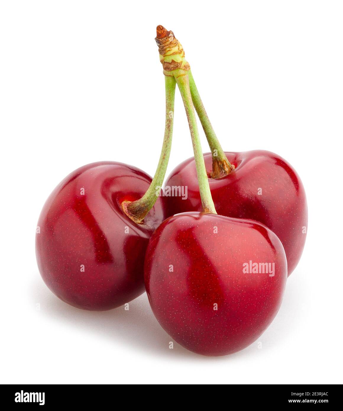 cherry path isolated on white Stock Photo