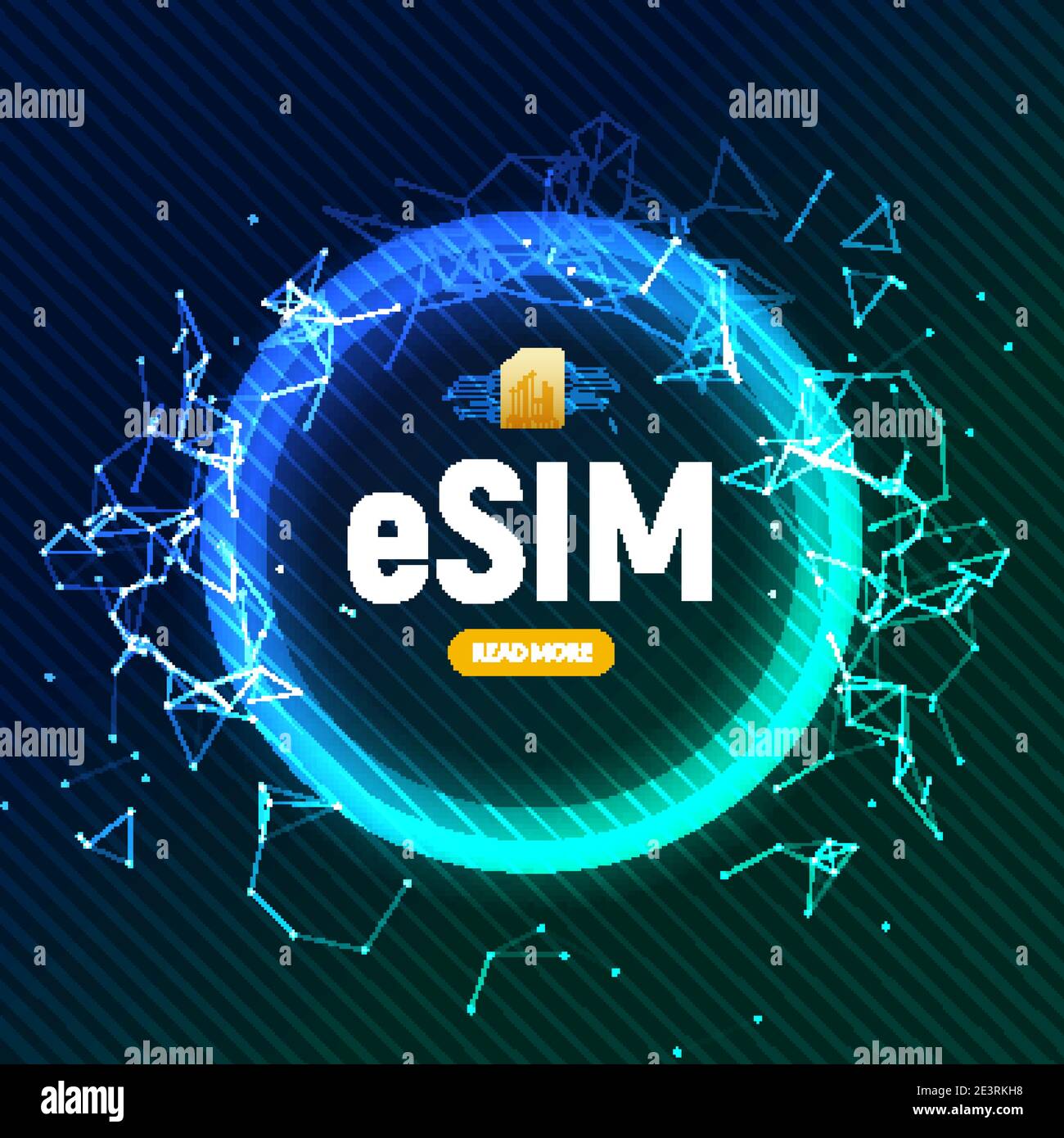 Esim chip card concept icon. Embedded sim card cellular mobile technology  smart concept Stock Vector Image & Art - Alamy
