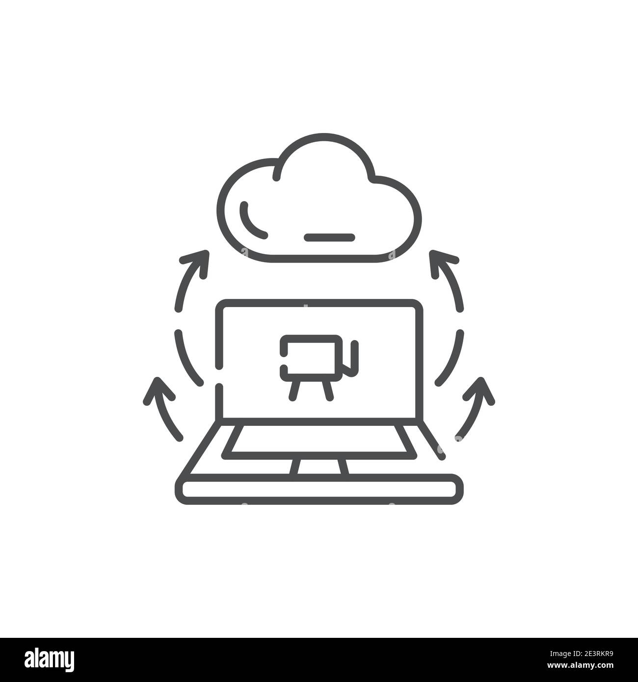 Podcast storage color line icon. Editable stroke. Stock Vector