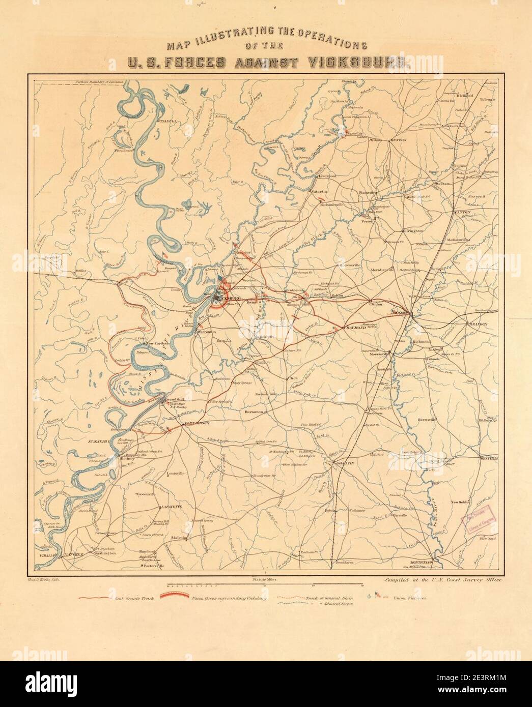 Map The Operations Of The U S Forces Against Vicksburg Map The Operations Of The Us Forces Against Vicksburg 2E3RM1M 