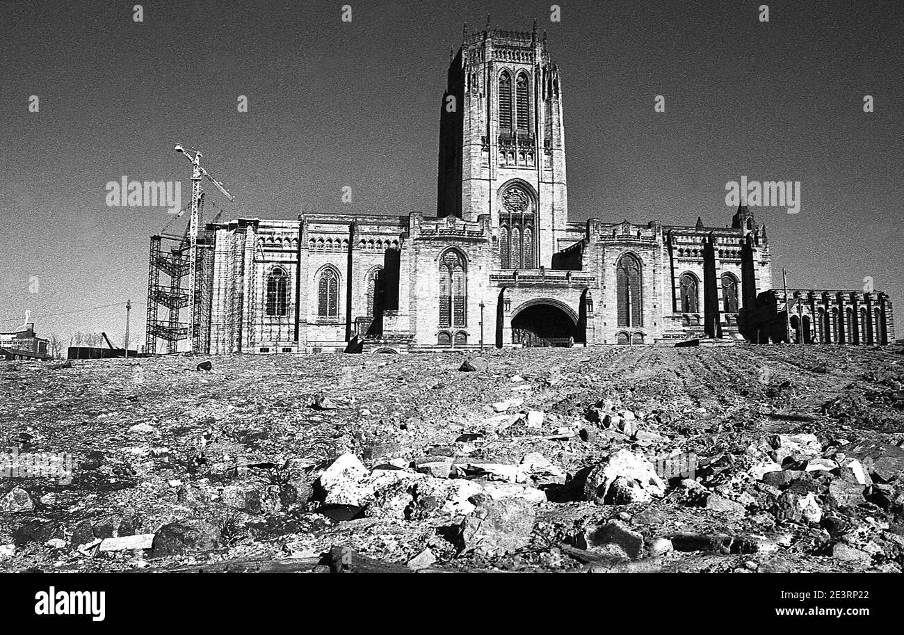 Liverpool Anglican Cathedral 1977 Stock Photo