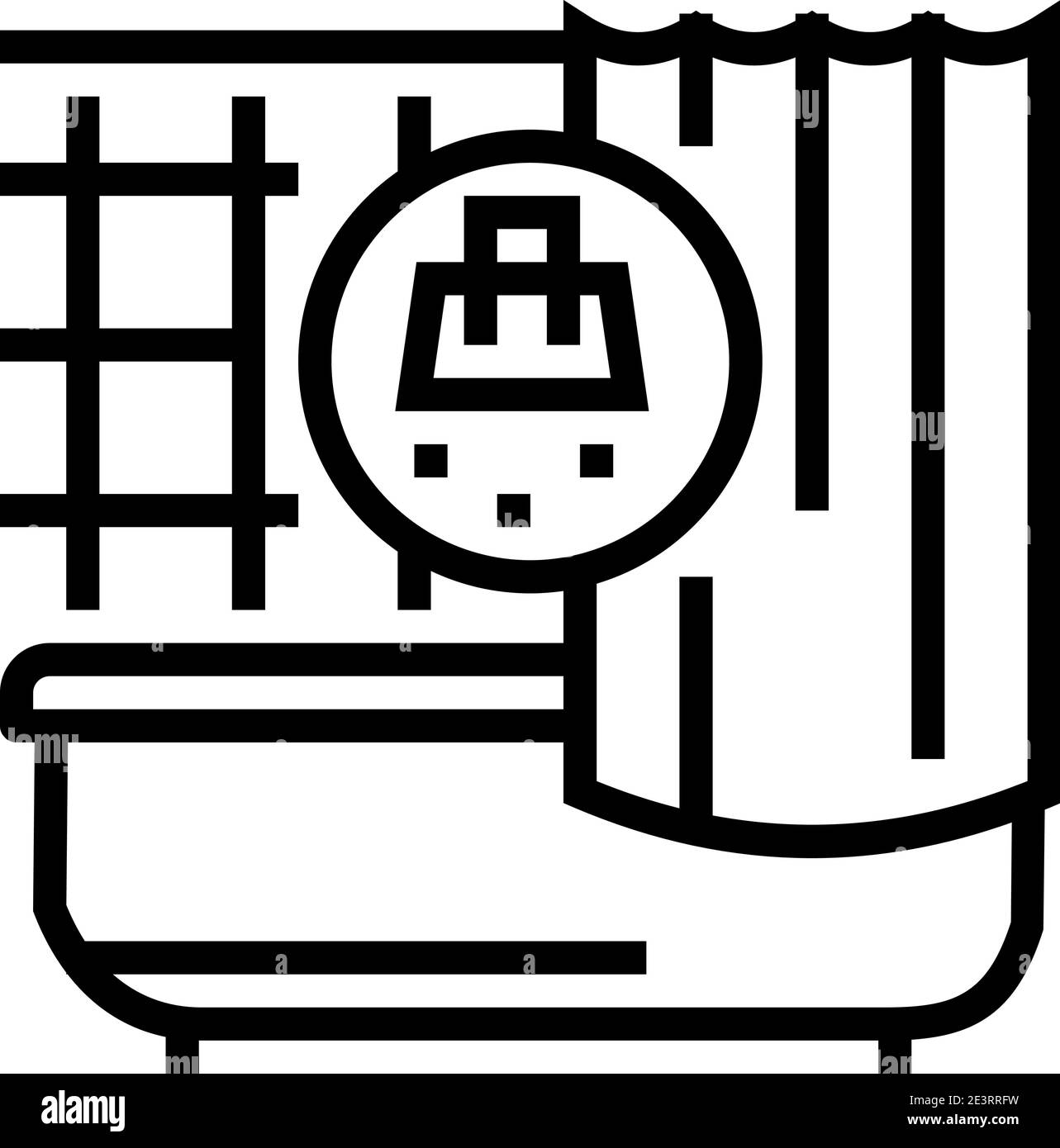 bathroom cleaning line icon vector illustration Stock Vector Image ...