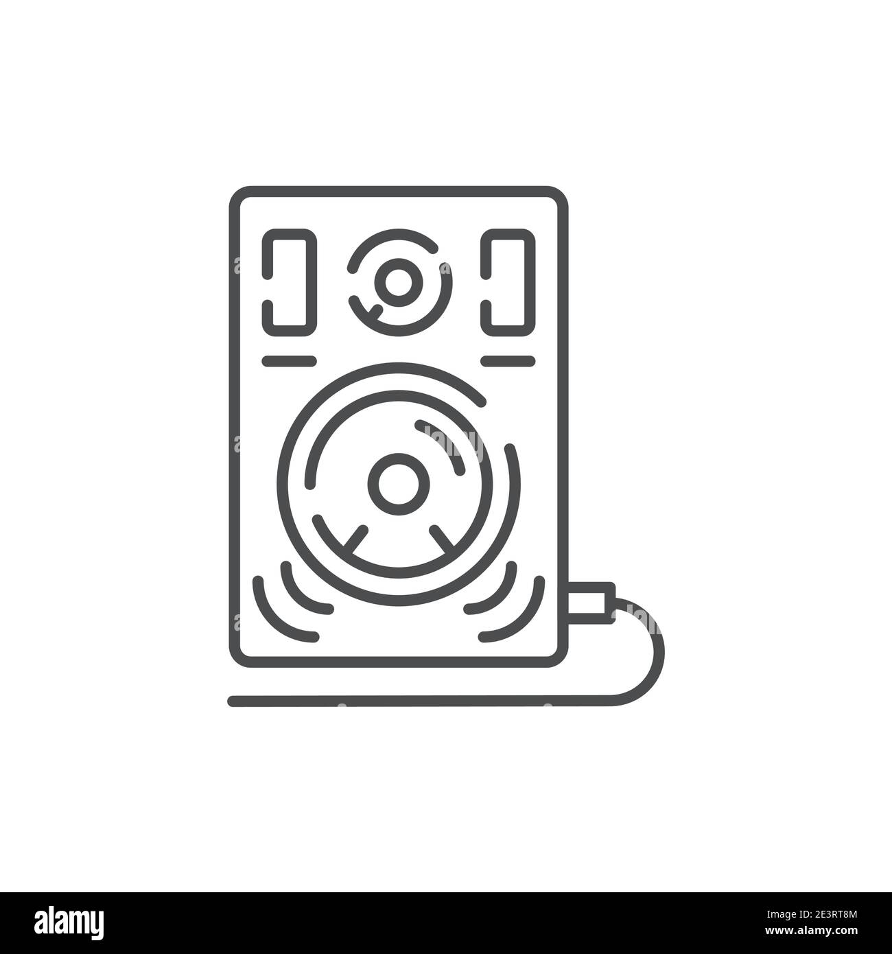Column color line icon. Podcasting. Editable stroke. Stock Vector