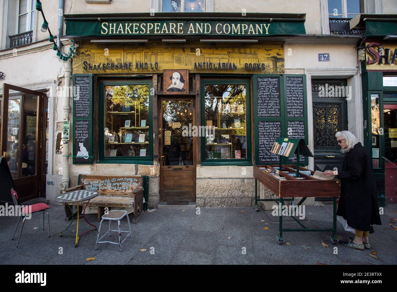 bookstore Shakespeare and Company ,Paris,France Stock Photo