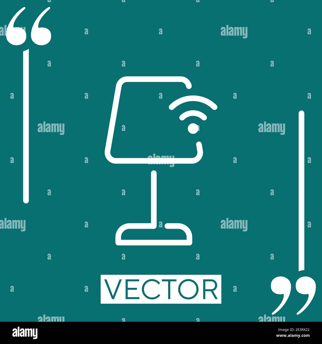 floor lamp vector icon Linear icon. Editable stroked line Stock Vector