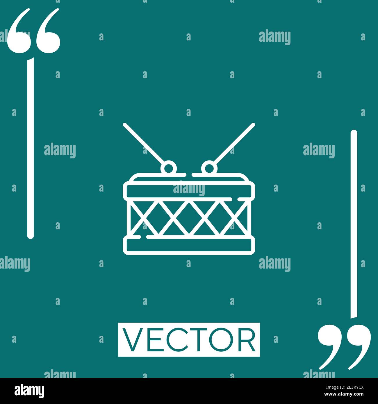 drum vector icon Linear icon. Editable stroked line Stock Vector
