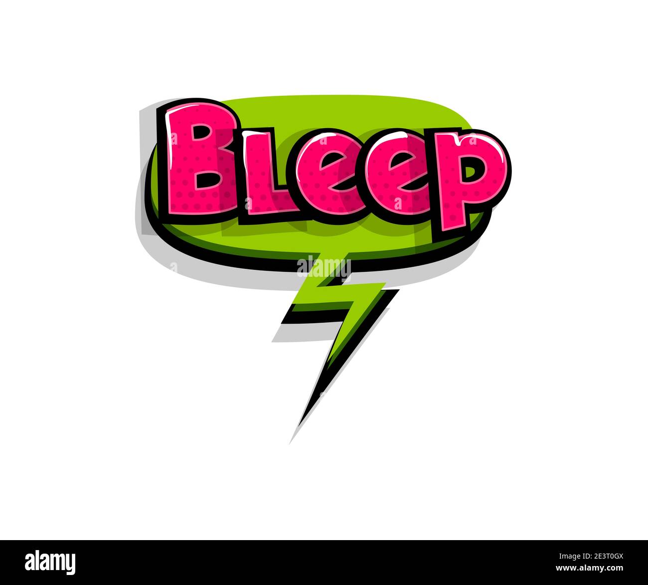 Lettering bleep, beep. Comic text logo sound effects. Vector bubble