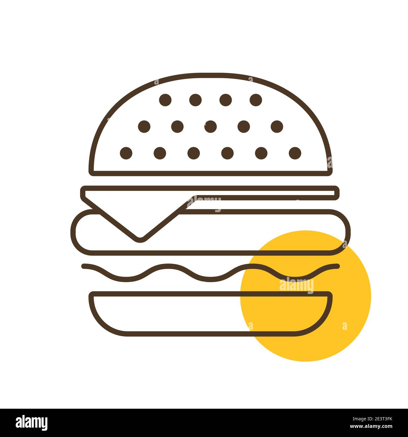 Design PNG E SVG De Ícone De Derrame De Hambúrguer Fast Food Para