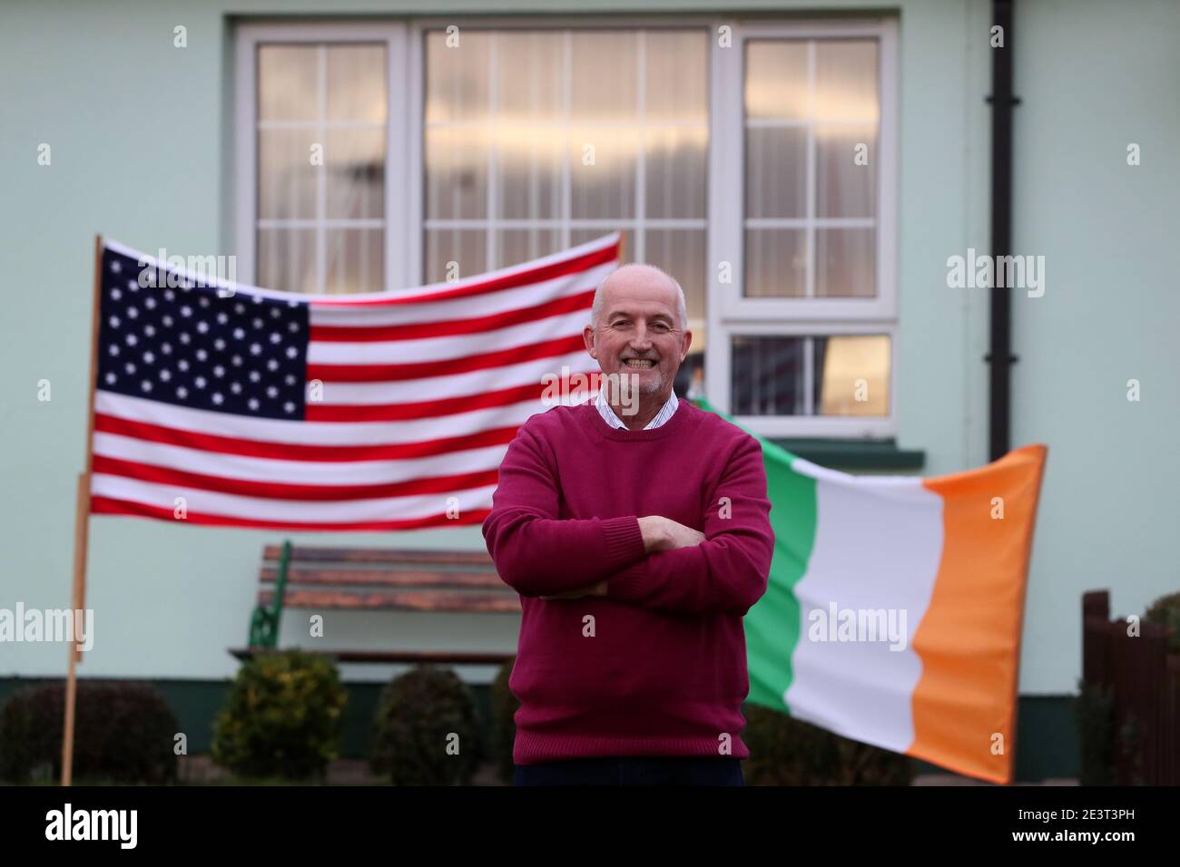Fourth Cousin Of President Elect Joe Biden John Owen Finegan At His Home In Newry Ahead Of The Inauguration Of Joe Biden As The 46th President Of The United States Stock Photo