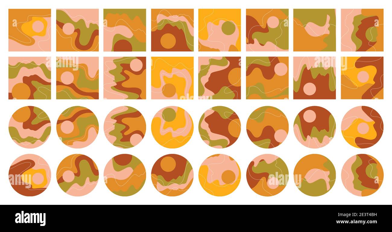 Big Set of Abstract backgrounds icons. Stock Vector
