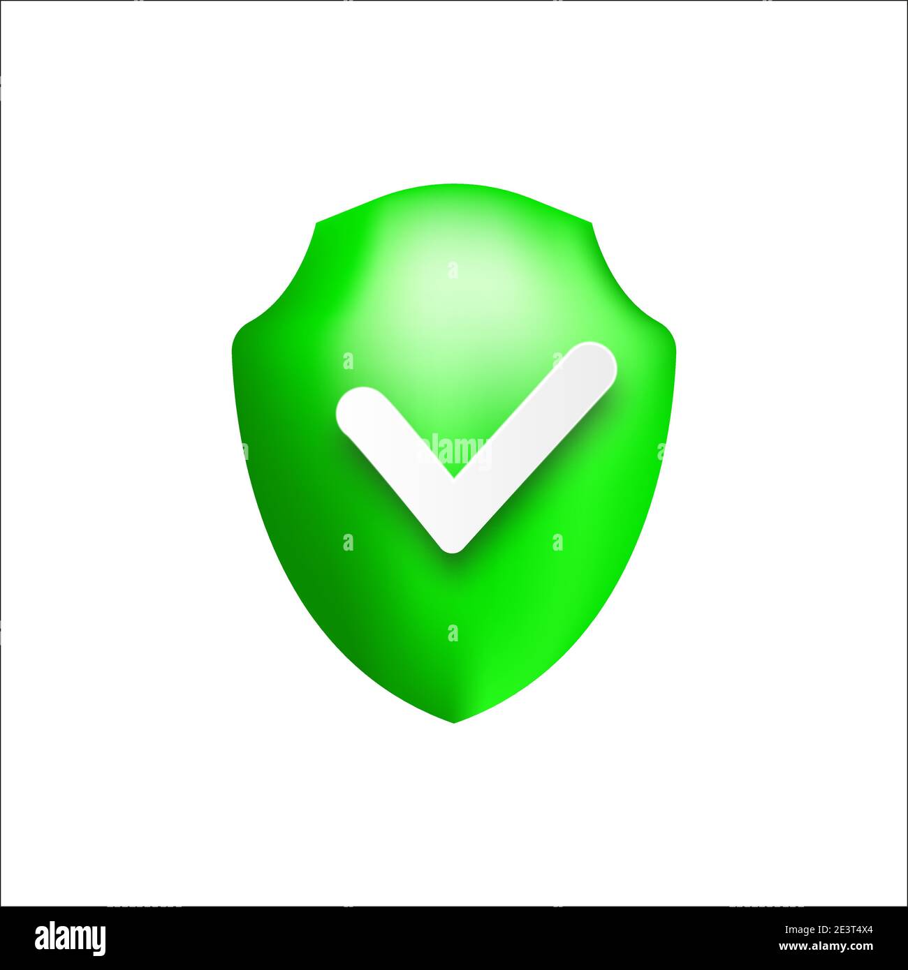 Check the approved icon vector on the shield background. Stock Vector