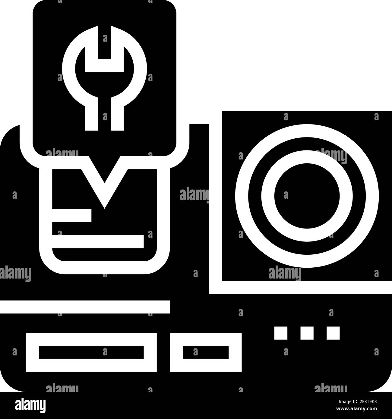 go pro camera repair glyph icon vector illustration Stock Vector
