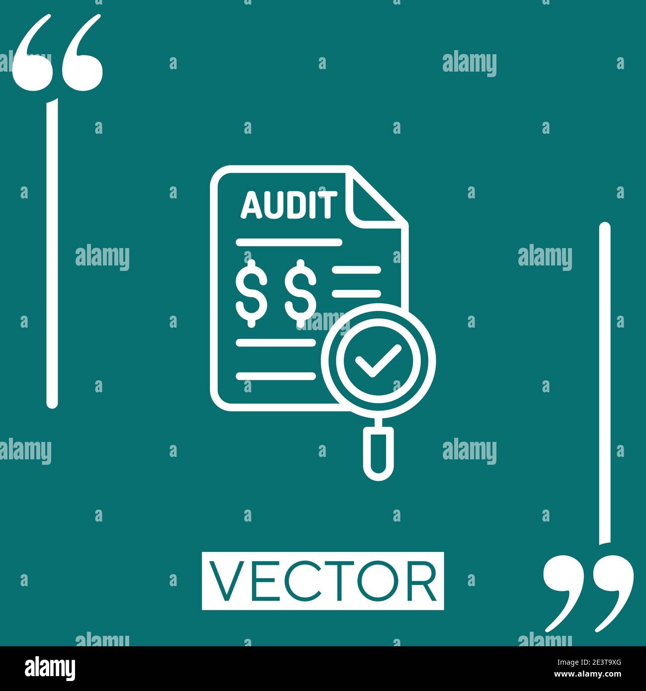 accounting vector icon Linear icon. Editable stroke line Stock Vector
