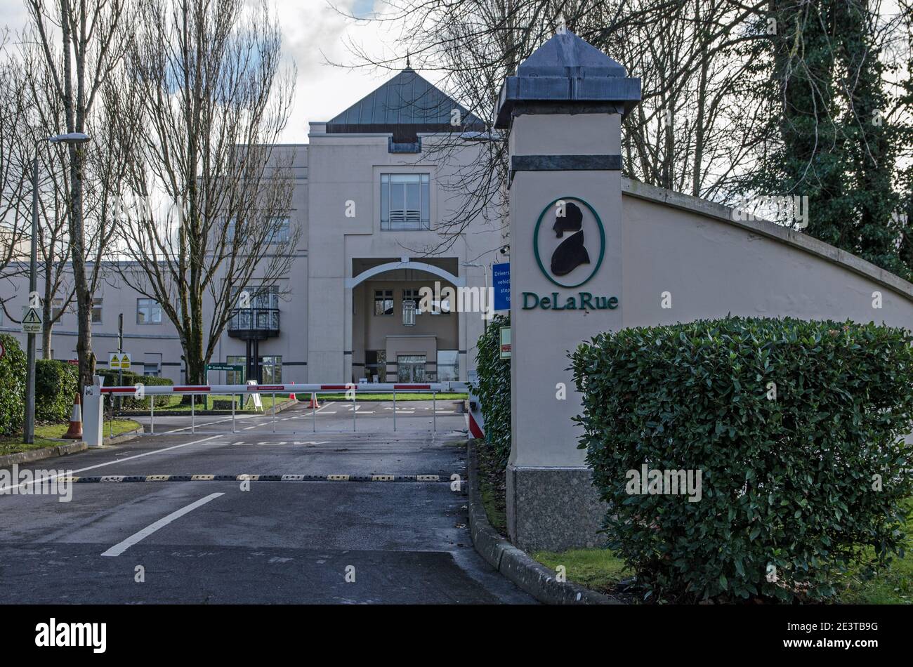 Basingstoke, UK - January 17, 2021: Headquarters of the bank note and  passport printers De La Rue in the Viables business park in Basingstoke,  Hampsh Stock Photo - Alamy