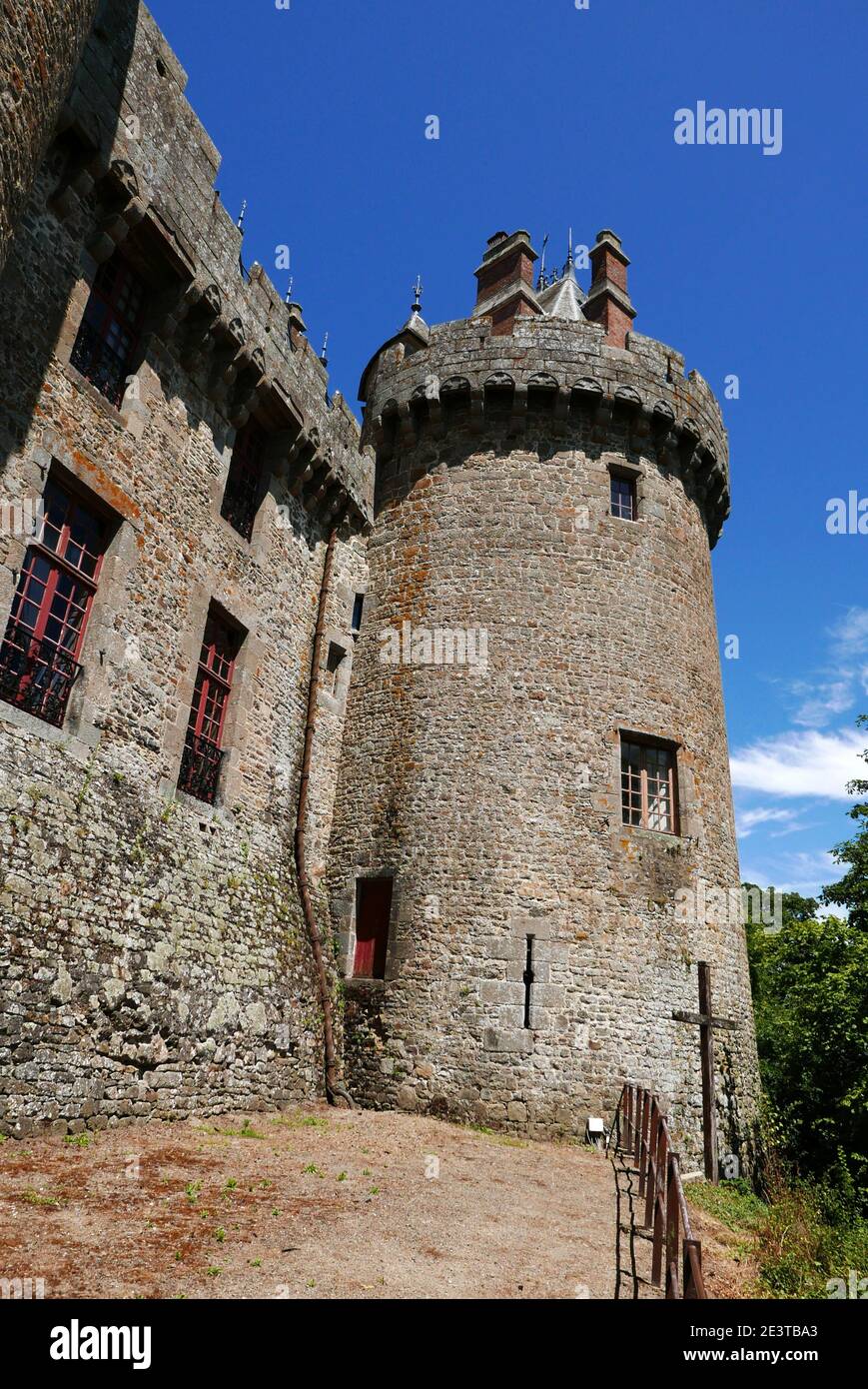 Combourg castle, Combourg, Ille-et-Vilaine, Bretagne, Brittany, France, Europe Stock Photo