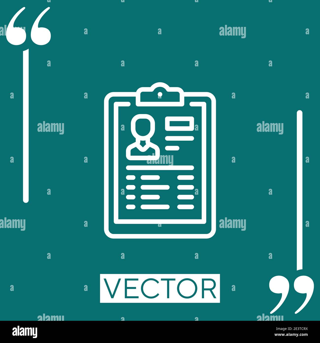 curriculum vector icon Linear icon. Editable stroked line Stock Vector