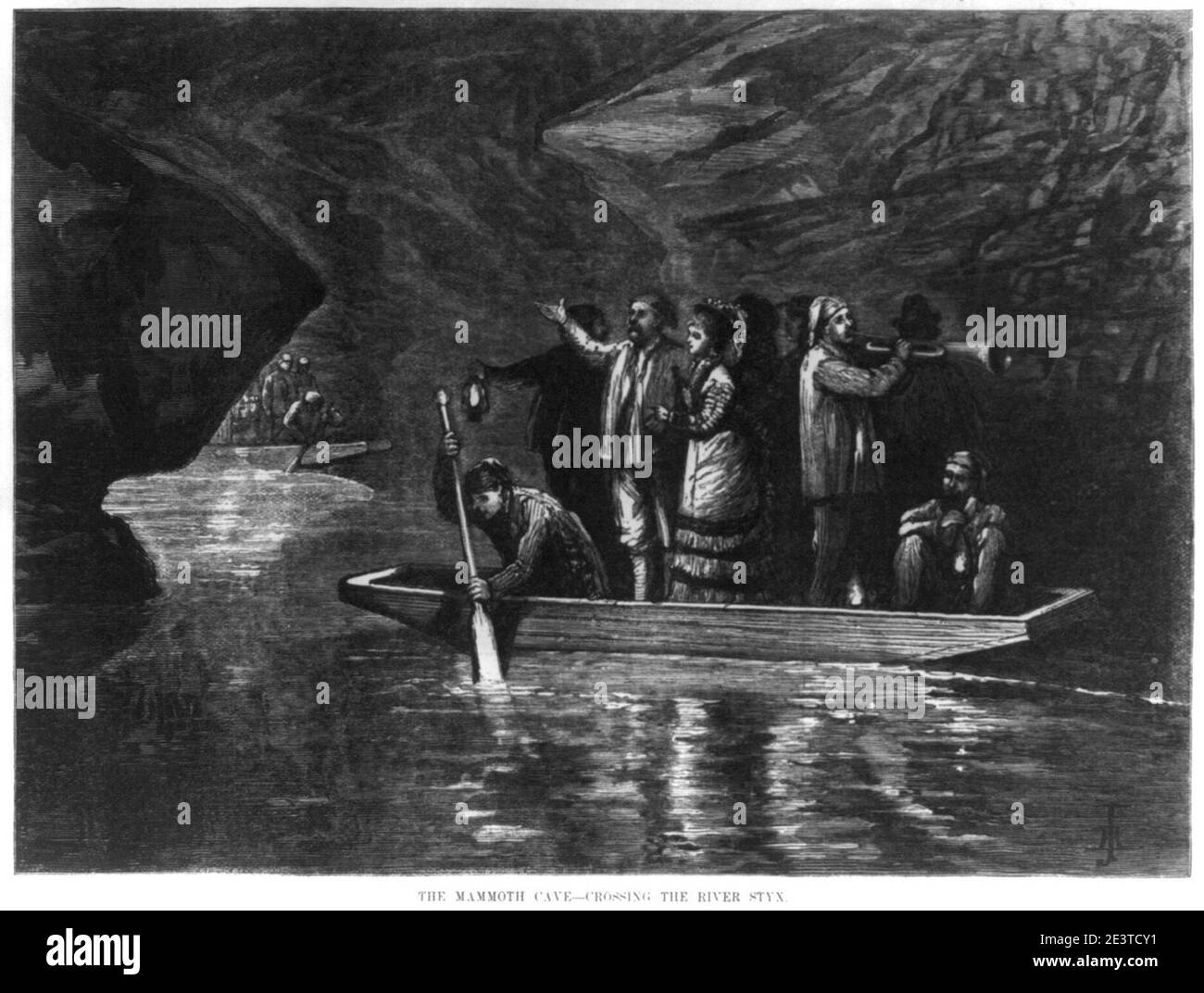 Mammoth Cave, Kentucky- Crossing the River Styx Stock Photo