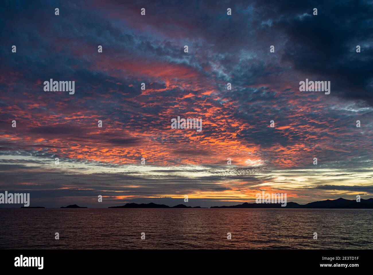 Sunset in Papua New Guinea Stock Photo
