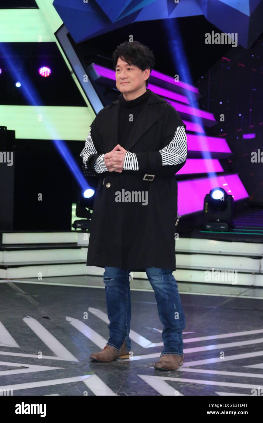 Taipei. 19th Jan, 2021. Emil Chau goes to Jacky Wu's TV show 'Hot Door Night' to promote his concert which will be held at Taipei in April and Kaohsiung in May in Taipei, Taiwan, China on January 19, 2021. (Photo by Top Photo/Sipa USA) Credit: Sipa USA/Alamy Live News Stock Photo
