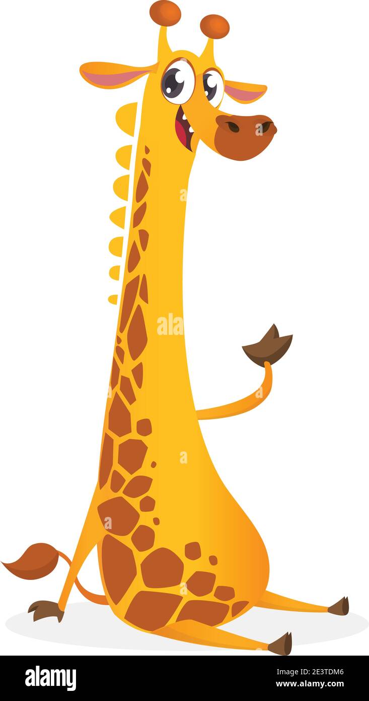 Funny giraffe cartoon design. Vector illustration isolated Stock Vector  Image & Art - Alamy