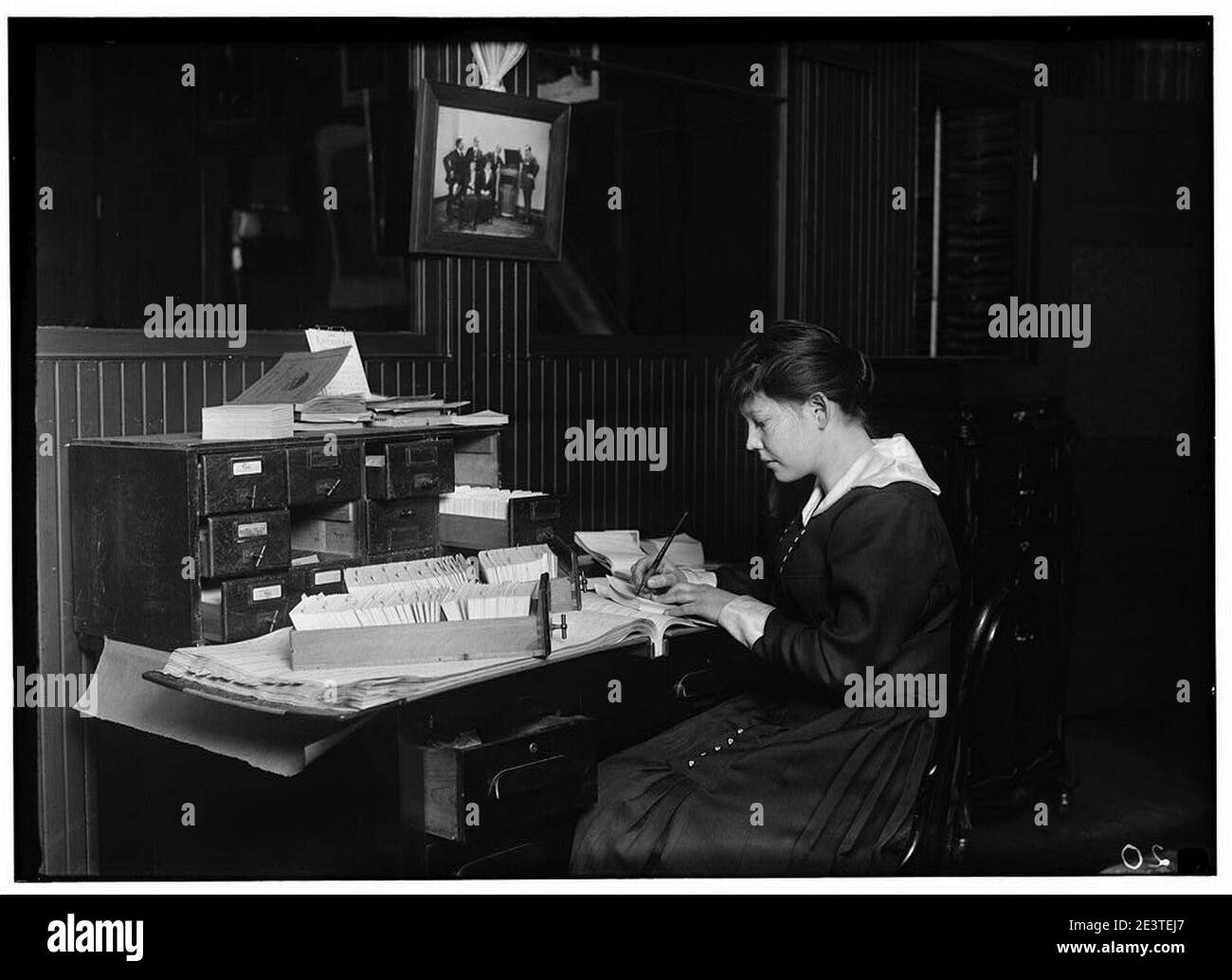 Malvina Amundsen, 15 years old. Office girl in Eastern Talking Machine Co., 177 Tremont Street. Stock Photo