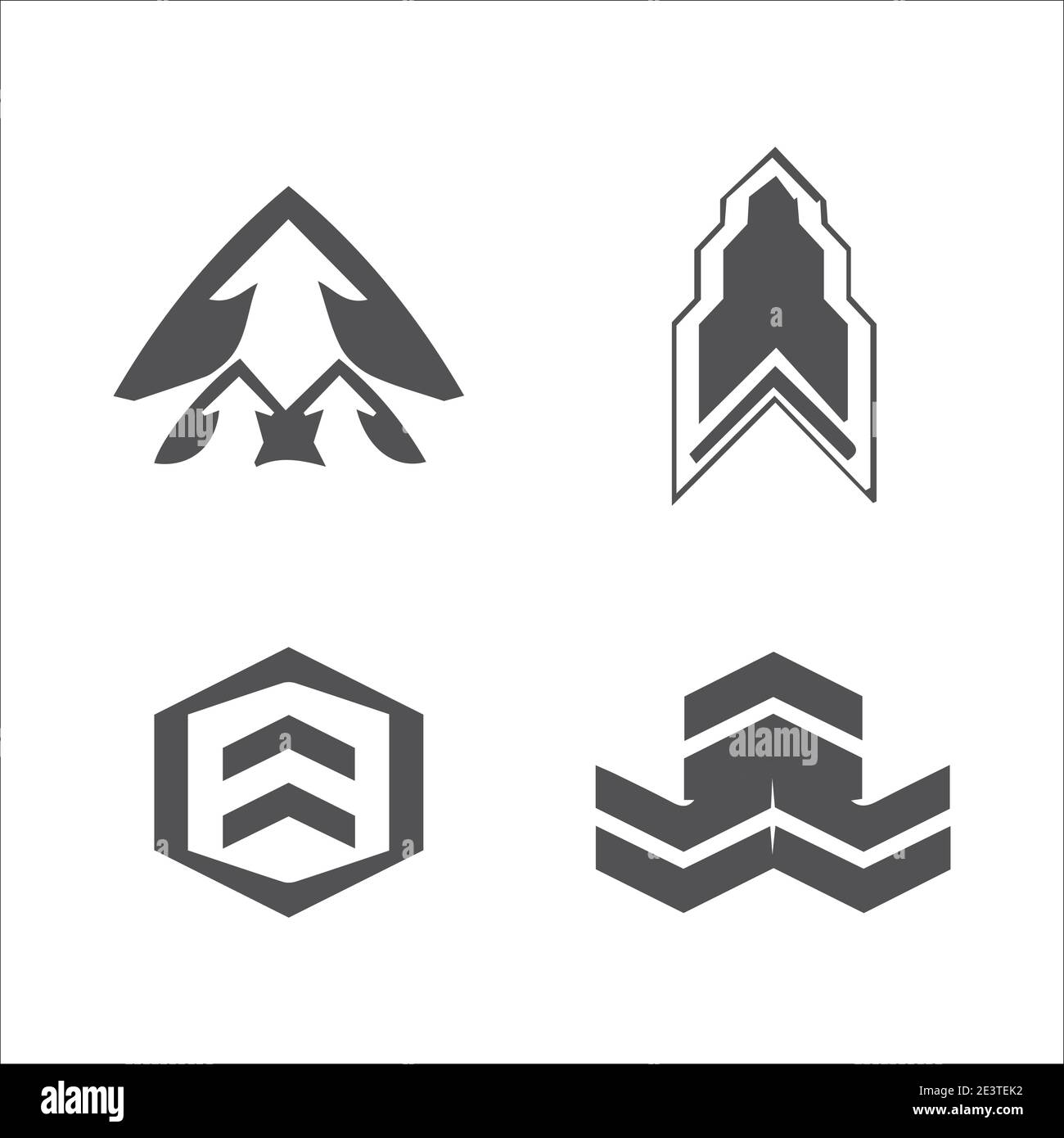 Abstract  arrow symbols for logo design icons Stock Vector
