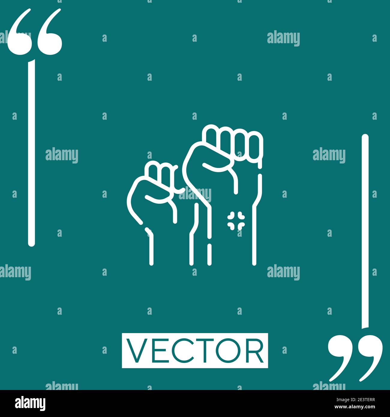 protest vector icon Linear icon. Editable stroked line Stock Vector