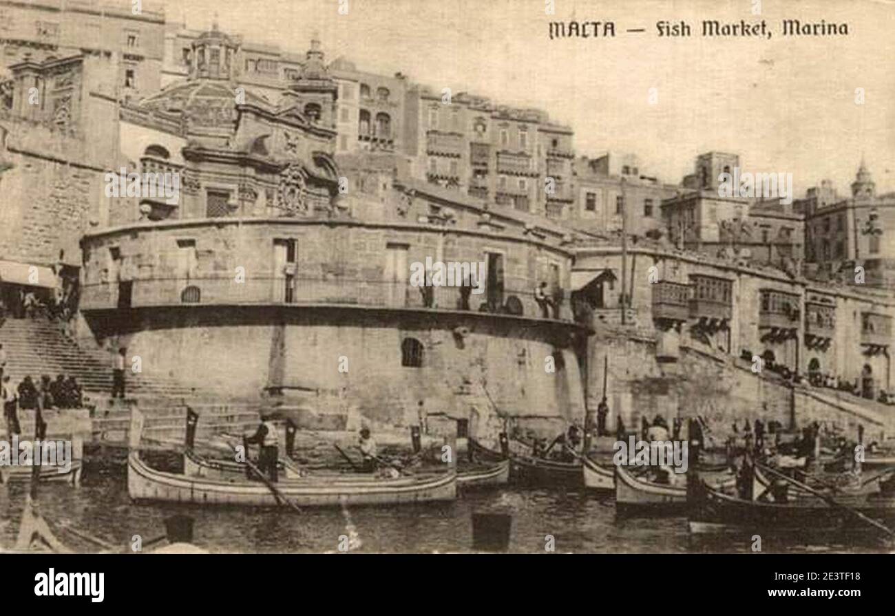 Malta Fish Market Marina Stock Photo Alamy