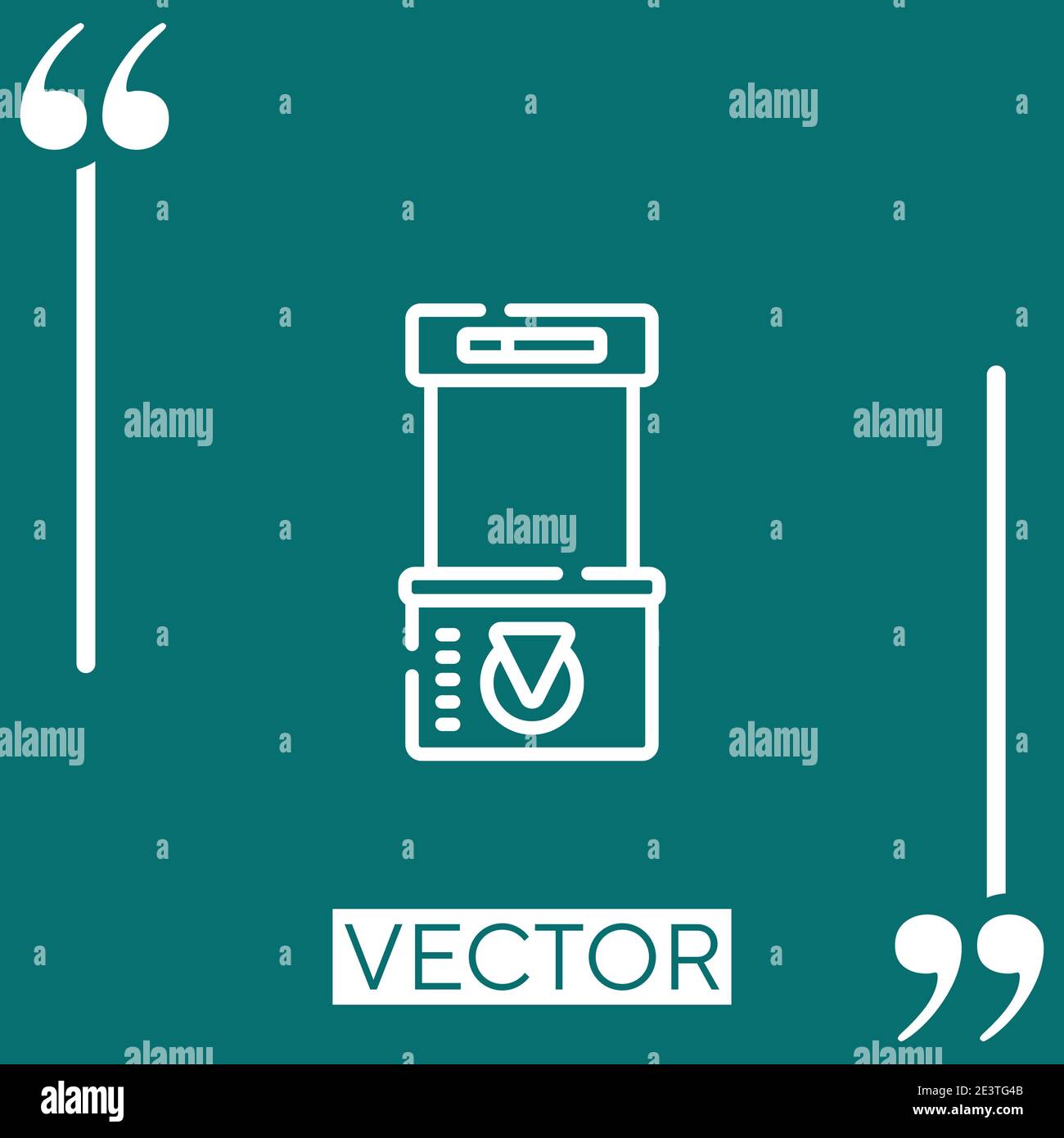 Booth vector icon Linear icon. Editable stroked line Stock Vector