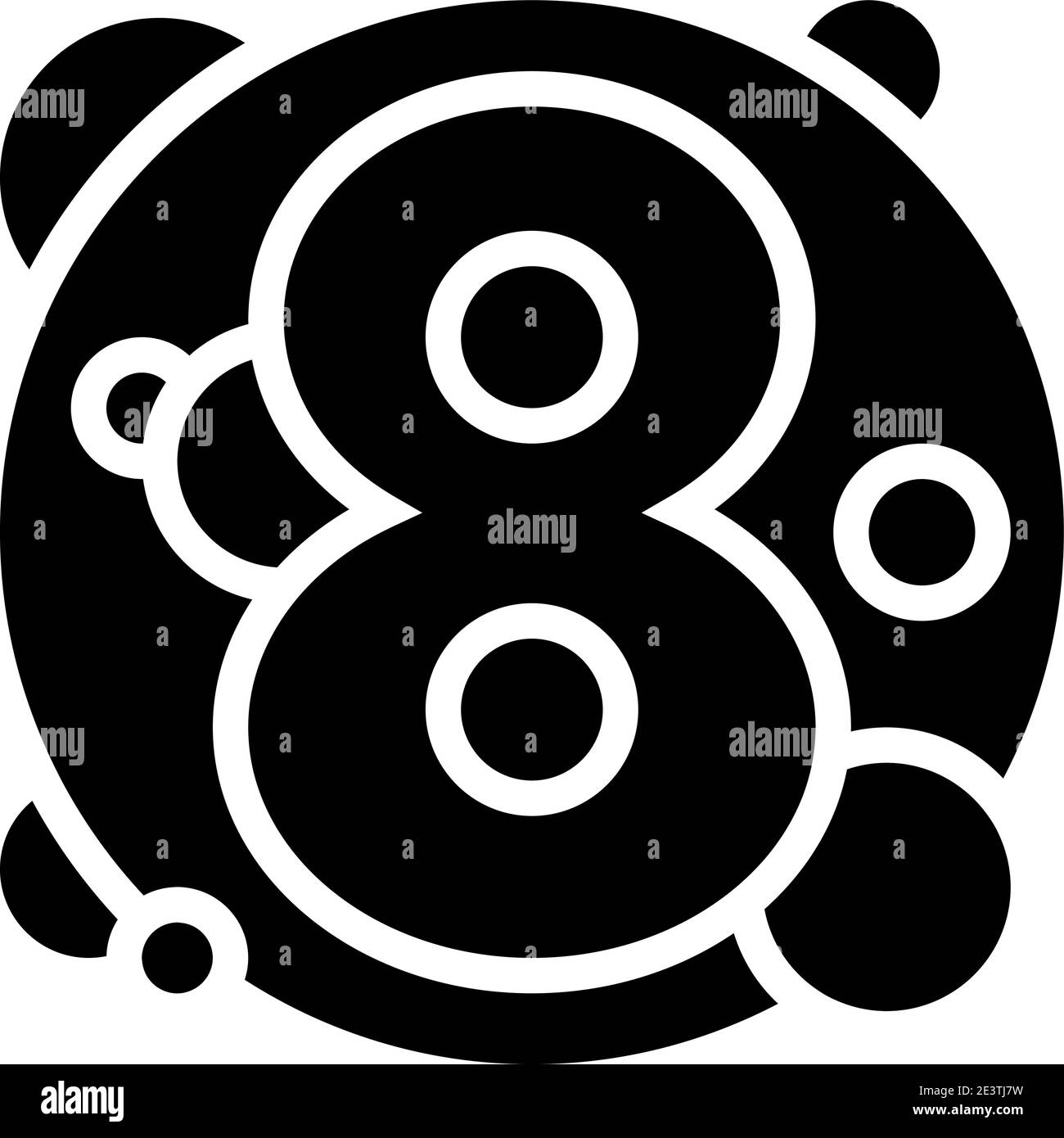 Seven number glyph icon Stock Vector Images - Alamy