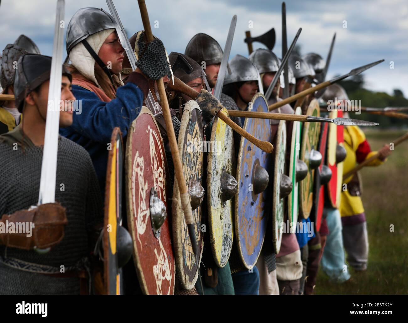 Viking shield wall Stock Photo Alamy
