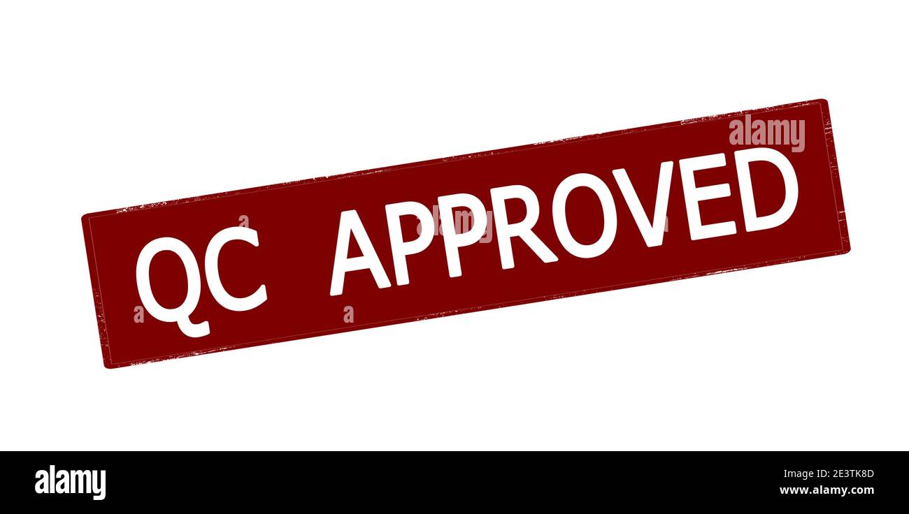 Rubber stamp with text quality check approved inside, vector