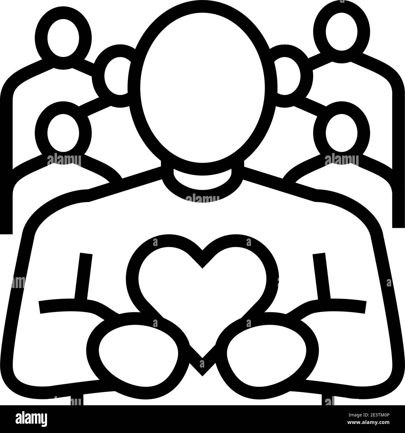 love people value line icon vector illustration Stock Vector Image \u0026 Art -  Alamy, image size:1300x1389