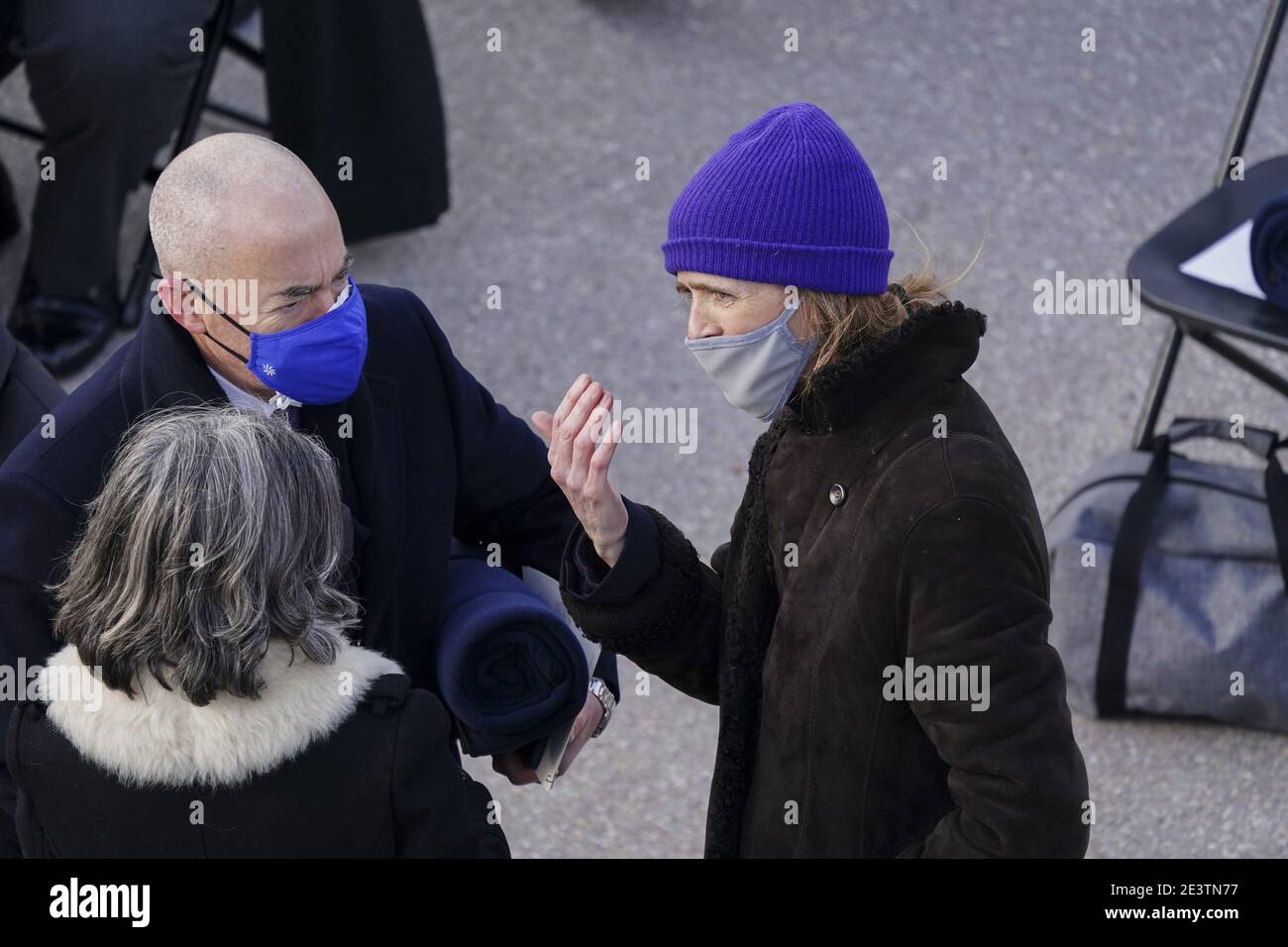 Samantha Power, administrator to the U.S. Agency for International Development nominee for U.S. President-elect Joe Biden, right, wears a protective mask while attending the 59th presidential inauguration in Washington, DC, U.S., on Wednesday, Jan. 20, 2021. Biden will propose a broad immigration overhaul on his first day as president, including a shortened pathway to U.S. citizenship for undocumented migrants - a complete reversal from Donald Trump's immigration restrictions and crackdowns, but one that faces major roadblocks in Congress. Photo by Kevin Dietsch/UPI Stock Photo
