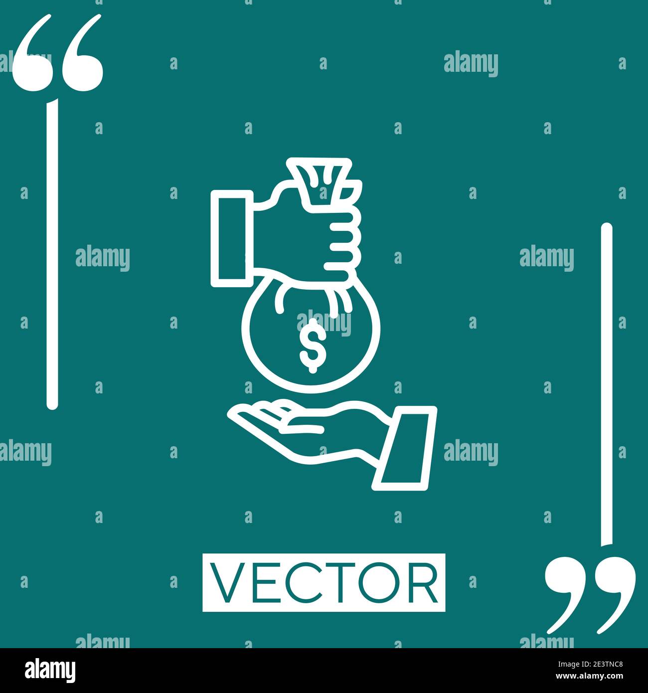 loan vector icon Linear icon. Editable stroke line Stock Vector