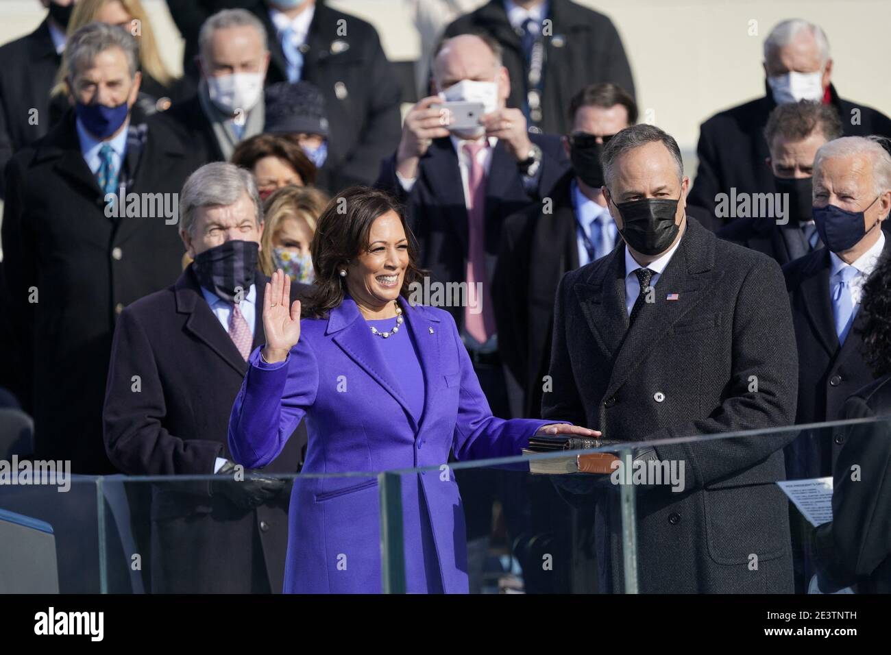 United States Vice President Kamala Harris takes the Oath of Office as ...
