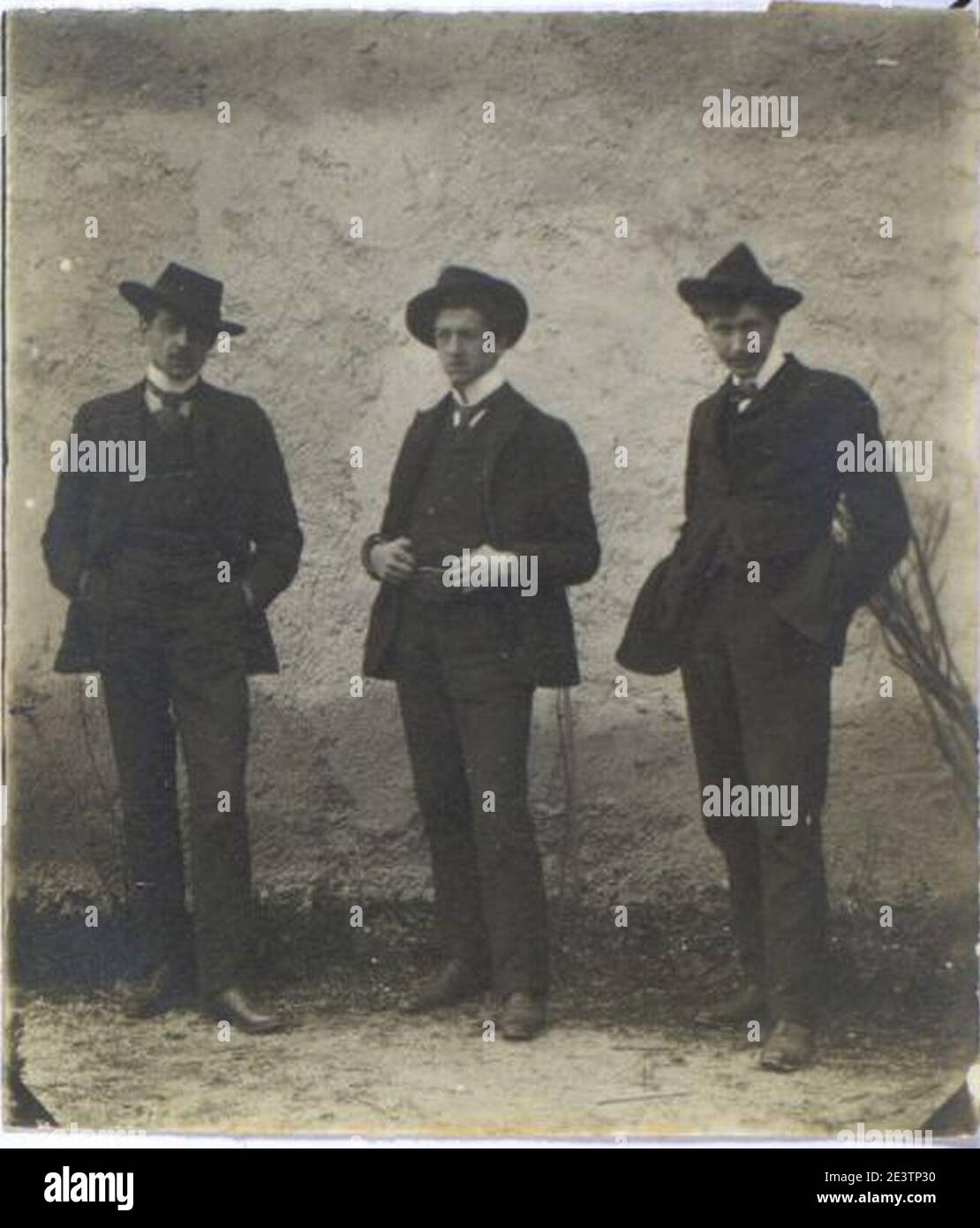 Maksim Gaspari, Fran Tratnik and Hinko Smrekar in 1889. Stock Photo