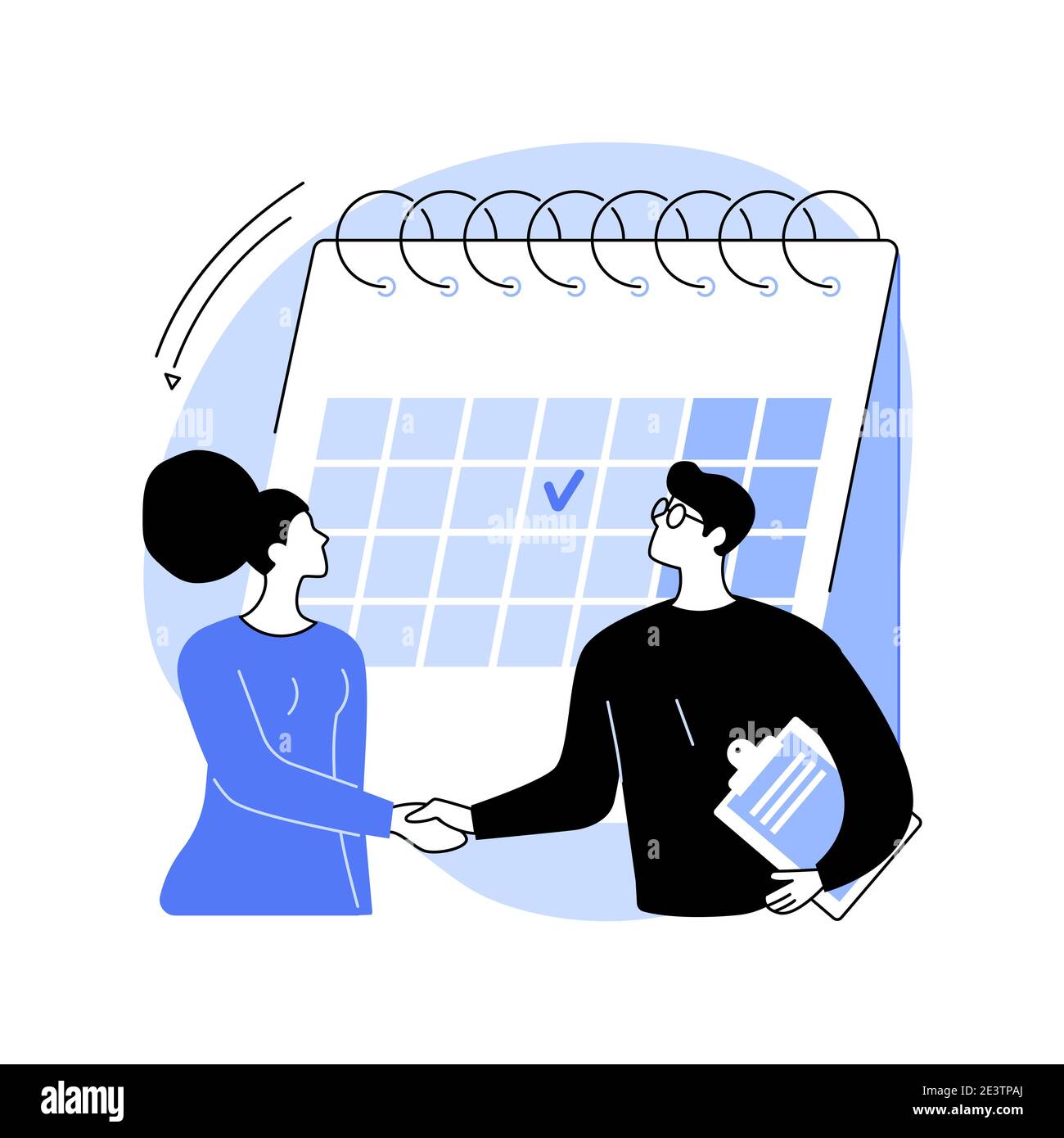 Arrange appointment abstract concept vector illustration Stock Vector