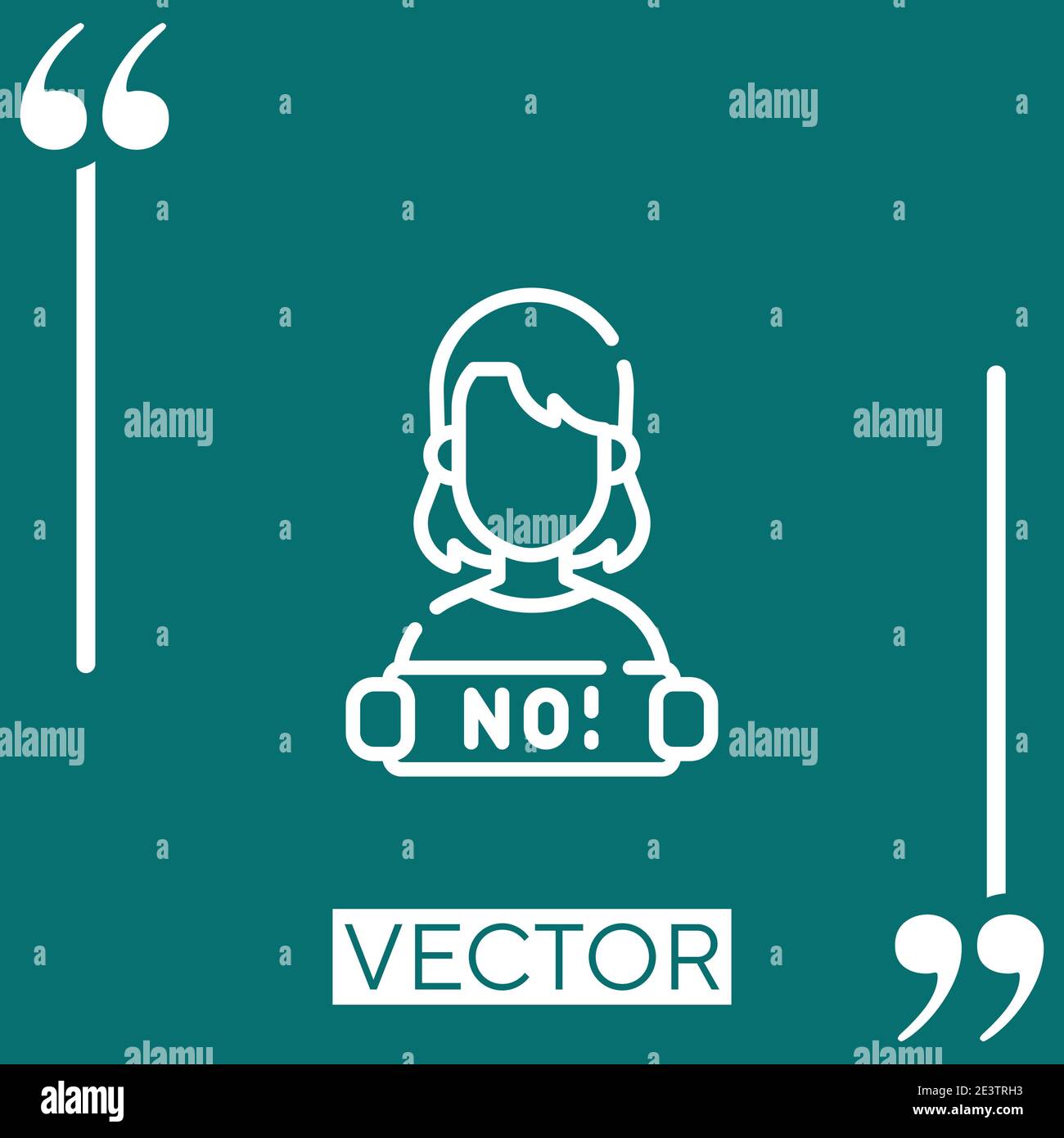 protester vector icon Linear icon. Editable stroked line Stock Vector