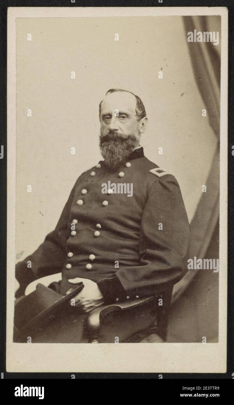 Major General Charles Devens of 3rd Massachusetts Rifles Battalion and 15th Massachusetts Infantry Regiment in uniform) - J.W. Black, 173 Washington St., Boston Stock Photo