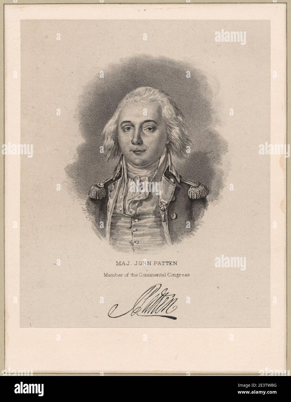 Maj. John Patten, member of the Continental Congress Stock Photo Alamy