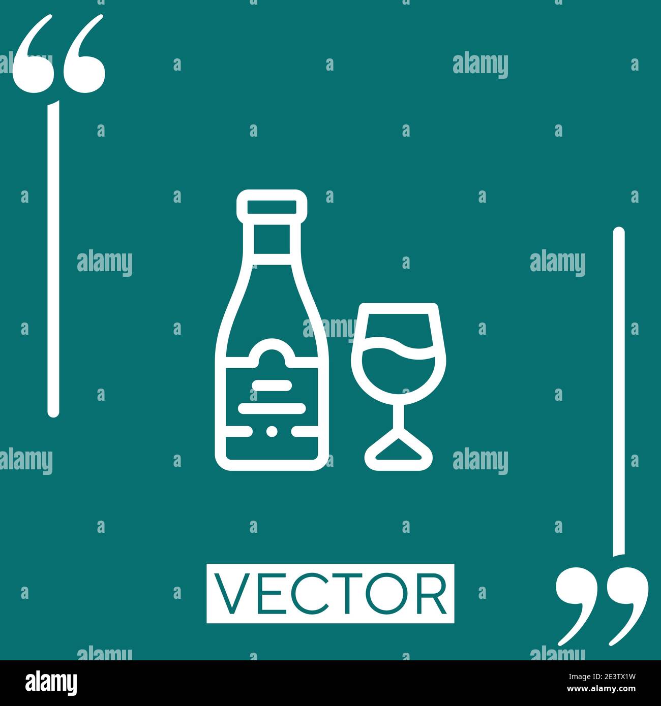wine vector icon Linear icon. Editable stroke line Stock Vector Image ...
