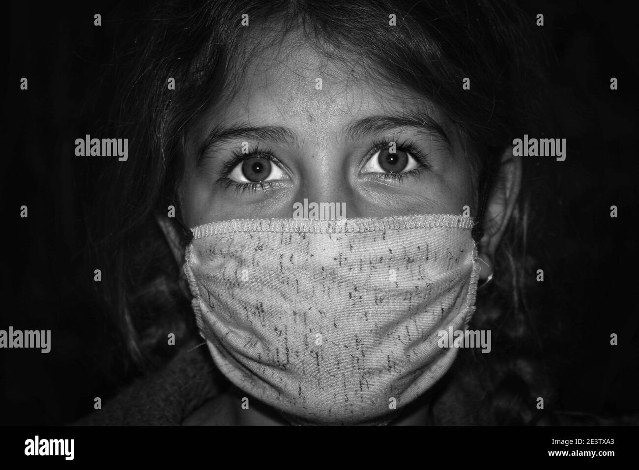 Child under the mask Stock Photo Alamy