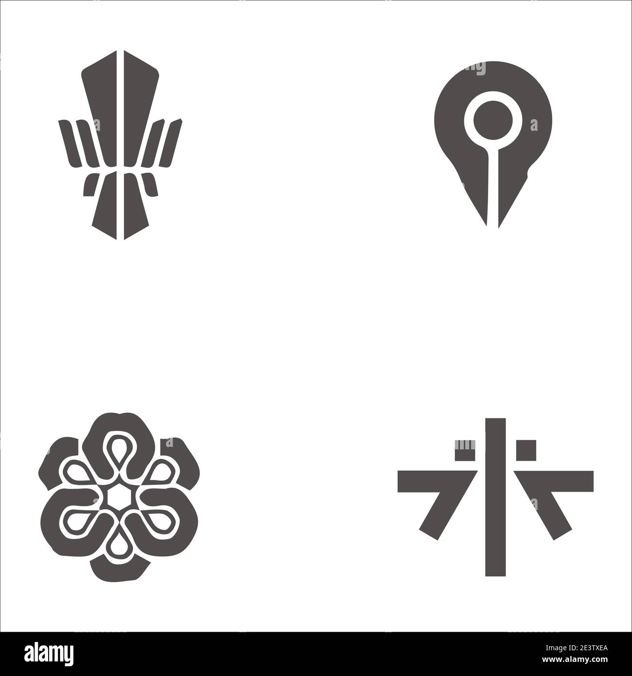 abstract logo vector design element icon set Stock Vector Image & Art ...