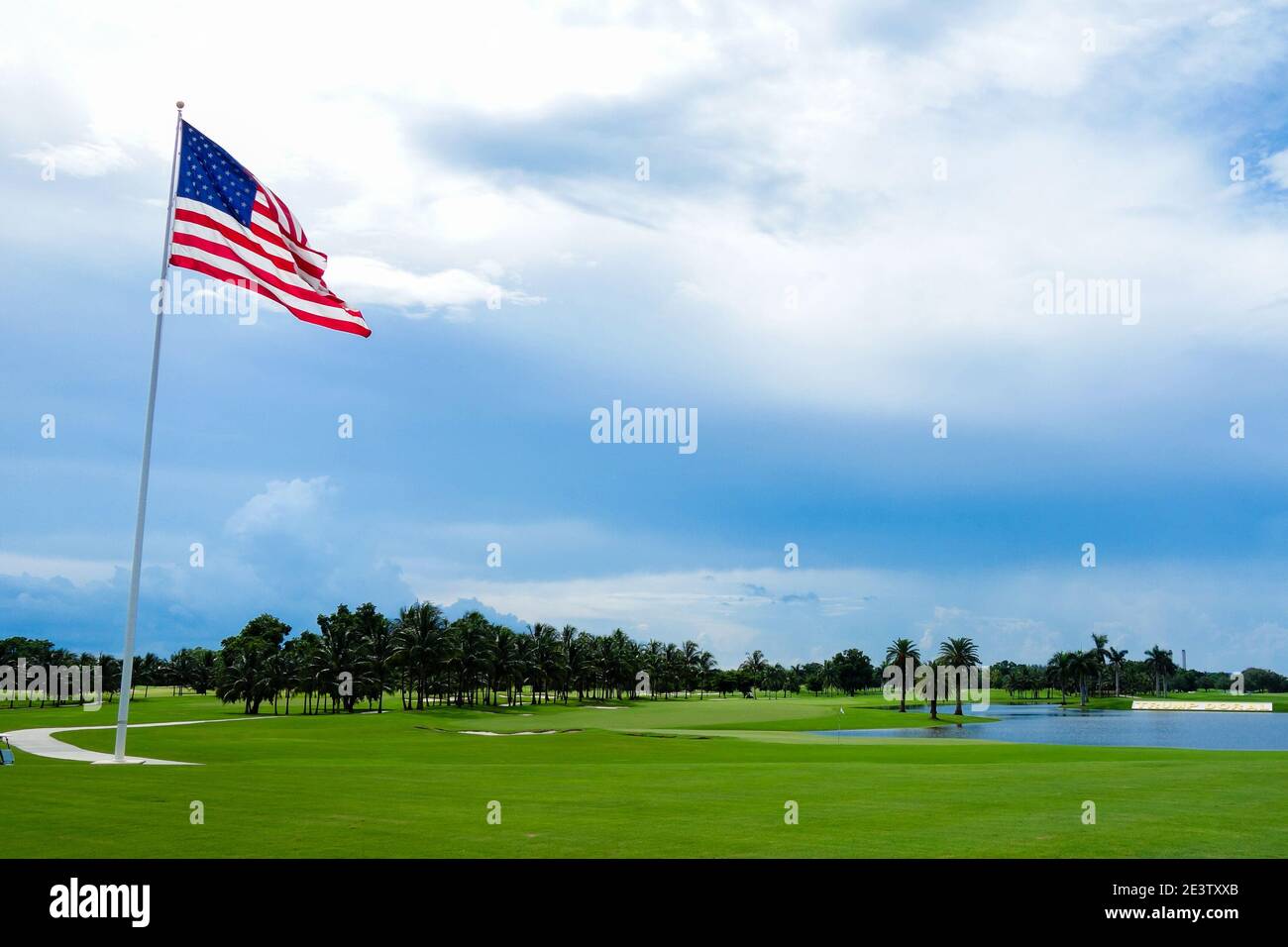 United States, Miami, Hotel Trump National Doral Golf Resort. Luxury hotel for celebrities, wealthy people and top athletes like golfers. Golf with am Stock Photo