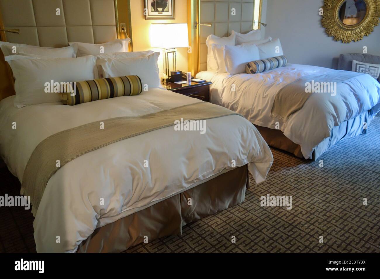 United States, Miami, Hotel Trump National Doral Golf Resort. Luxury hotel for celebrities, wealthy people and top athletes like golfers. Interior of Stock Photo